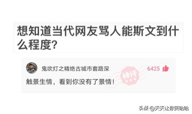 神回复：网友骂人能斯文到什么程度？太有学问了，抓紧抄下来