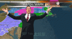 电脑死机后，天气预报播报员也是很拼