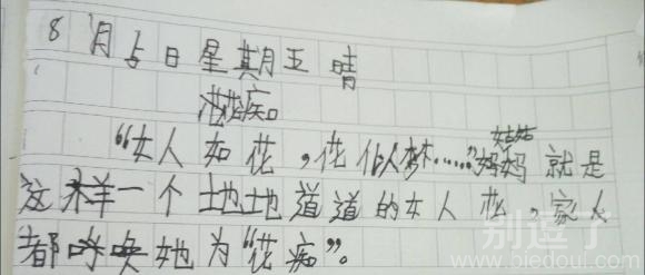 小学生日记之花痴