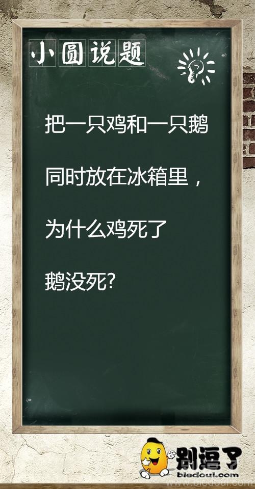 小圆说题:鹅为啥没死 小圆说题:鹅为啥没死