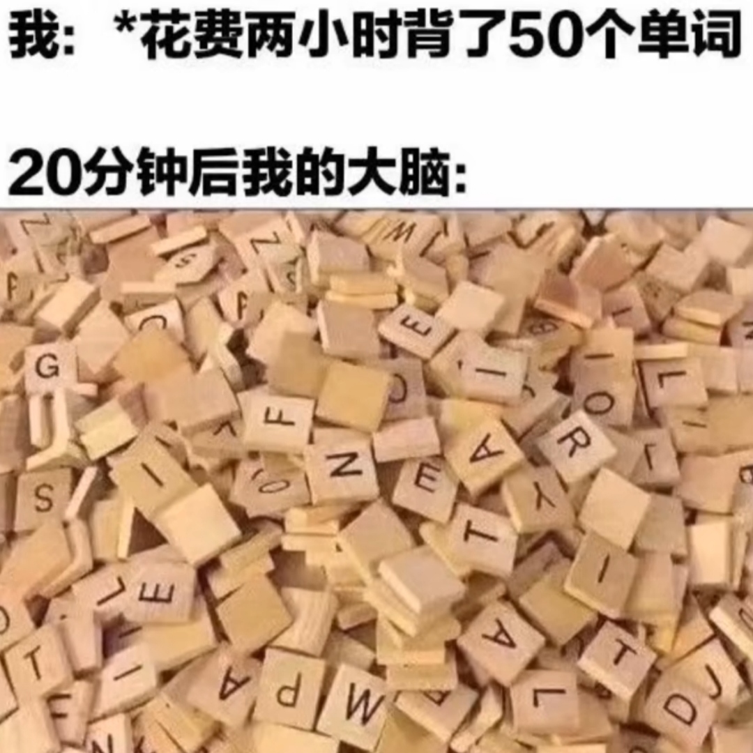 搞笑趣图:当我花费两小时背了五十个单词,20分钟后我的大脑… 搞笑趣图:当我花费两小时背了五十个单词,20分钟后我的大脑…