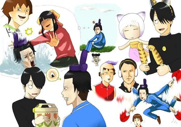 漫画图片大全之日本漫画人物造型多样化。