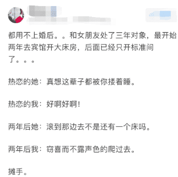 “婚后的夫妻会睡一个被窝吗？”啊哈哈哈...感觉大家都太不一样了~