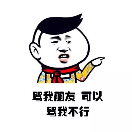 骂我朋友 可以 说我 不行表情包