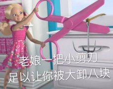 玩具表情包 老娘一把小剪就可以把你大卸八块表情包