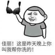 佳丽！这是昨天晚上你叫我帮你洗的！表情包