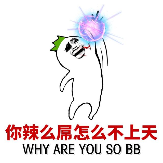 你辣么屌怎么不上天呢？（why are you so bb）表情包