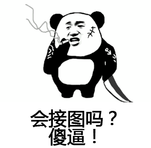会接图吗？傻逼！（熊猫人）表情包