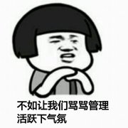 不如让我们骂骂管理 闲着也是闲着表情包