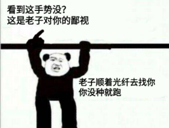（比中指表情包）看到这手势没 这是老子对你的藐视表情包
