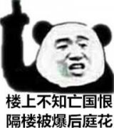 楼上不知亡国恨，隔楼被爆后庭花表情包