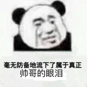 我默默的流下了属于帅哥的眼泪表情包