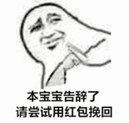 本宝宝告辞了，请尝试用红包挽回表情包