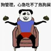 狗管理 心急吃不了热狗屎表情包