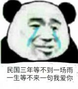 民国三年等不到一场雨，生等不来一句我爱你表情包