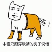本猫只跟穿秋裤的狗子说话表情包