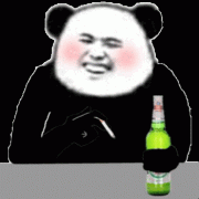 抽一口烟 喝啤酒表情包