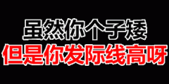 纯文字：虽然你个子矮 但是你发际线高呀表情包