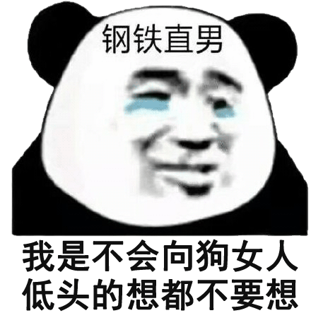 （直男表情包）我是不会向女人低头的 想都不要想表情包
