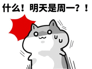 你说什么 明天是周一吗表情包