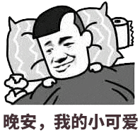  晚安 我的小可爱（躺在被窝里）表情包