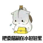 自己把委屈藏在小包包里了表情包