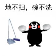 地也不扫，碗也不洗表情包
