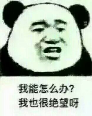 我能怎么办？我也很绝望呀表情包