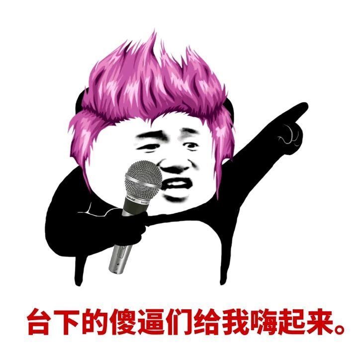 台下的傻逼们，给我嗨起来。表情包