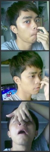 二逼青年鼻孔表情