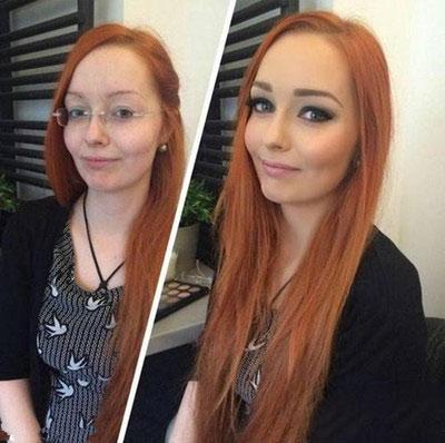 看来化妆真的很有用! 看来化妆真的很有用!