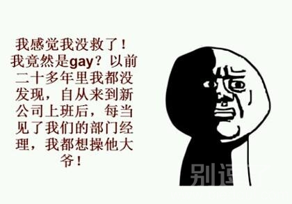 一个同性恋的家伙。