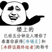 楼上的已经五分钟没人理你了