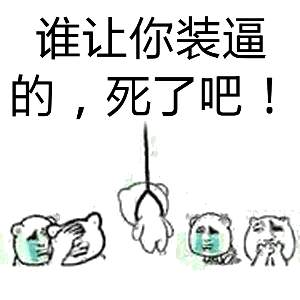 谁让你装逼的，死了吧！