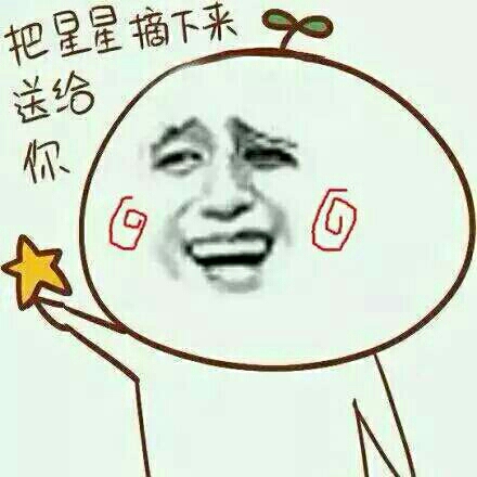 把星星摘下来送给你