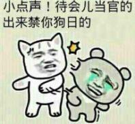 小点声!待会儿当官的出来禁你狗日的 小点声!待会儿当官的出来禁你狗日的