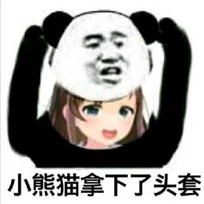 小熊猫拿下了头套 小熊猫拿下了头套