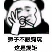 狮子不跟狗玩 这是规矩