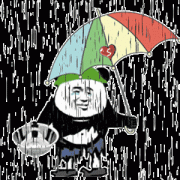 下雨天乞讨