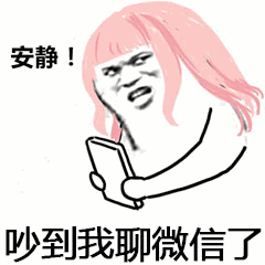 安静!吵到我聊微信了 安静!吵到我聊微信了