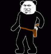 帅气的掏出手枪射击